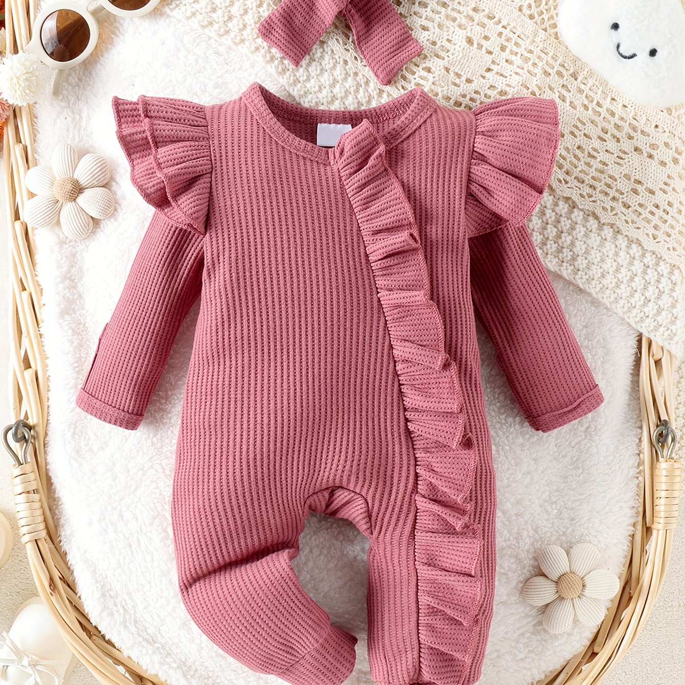 אוברול סריג מתוק לתינוקות דגם שוהם