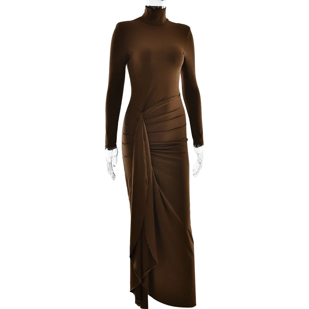 Rufus שמלת ערב מקסי צווארון גבוה