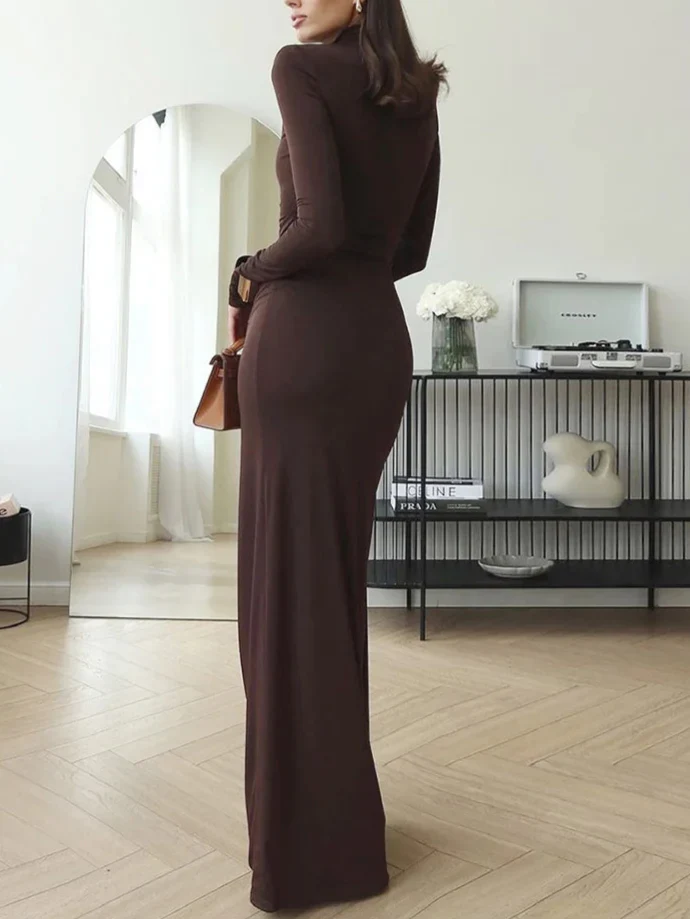 Rufus שמלת ערב מקסי צווארון גבוה