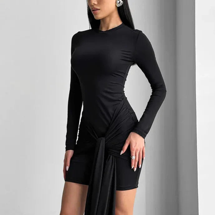 Curry שמלת מיני צמודה עם שרוול ארוך