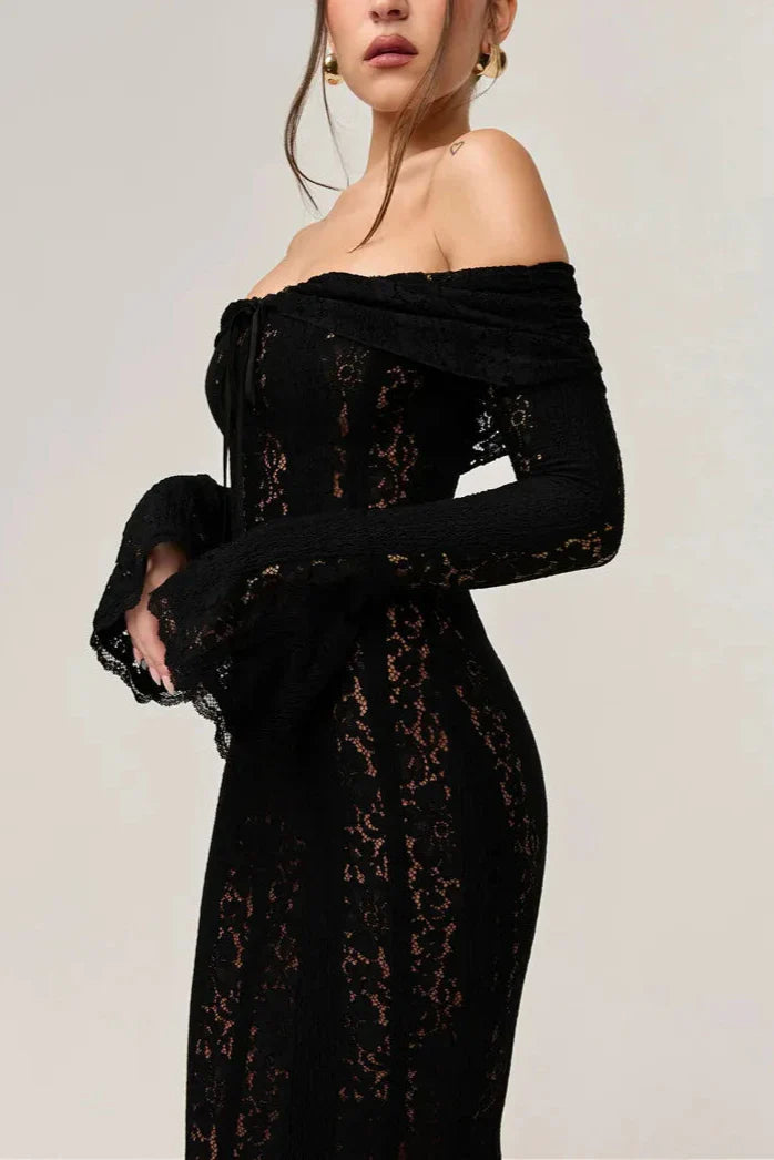 Alessia שמלת ערב מקסי תחרה