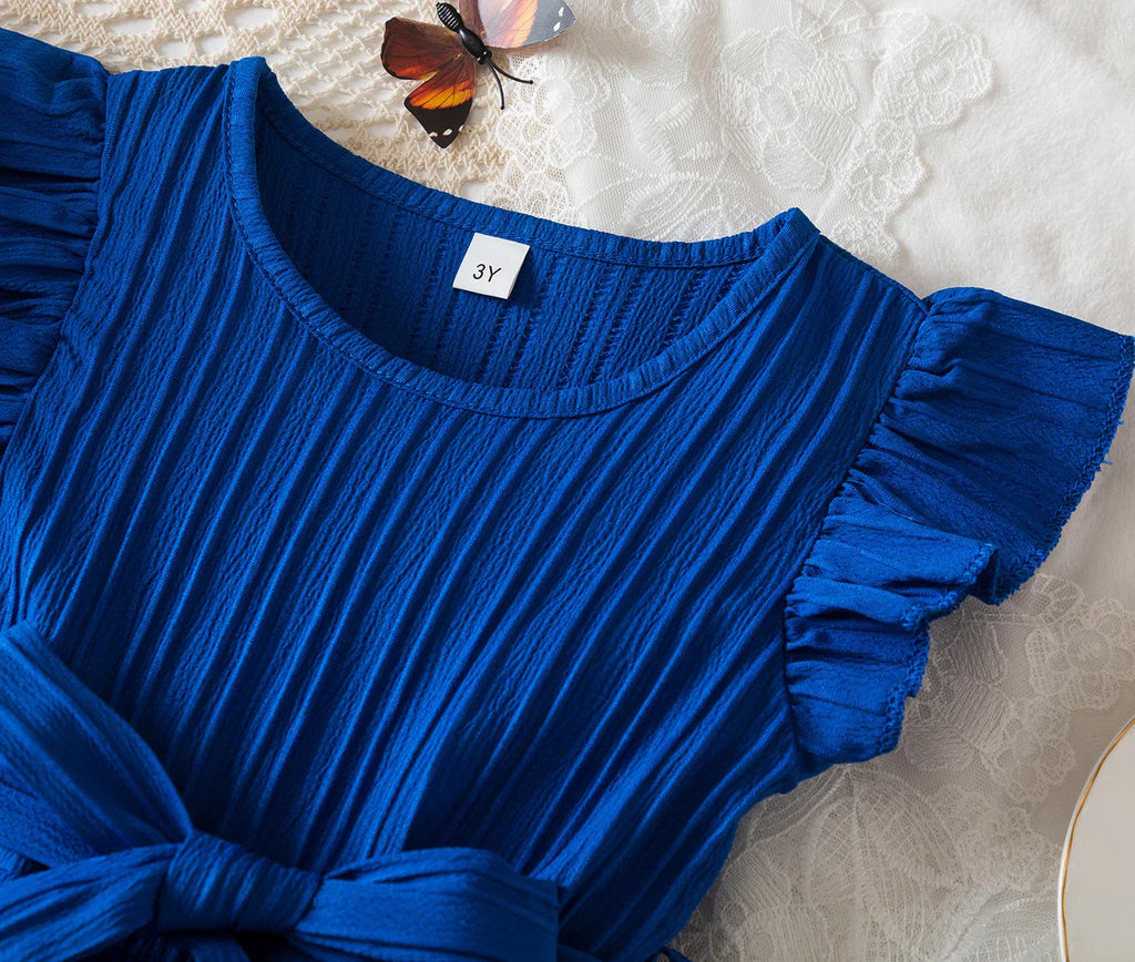 שמלת פפיון כחולה דגם אביבה